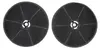 Two circular charcoal filters are shown side-by-side against a white background. Produktbild-Vorschau