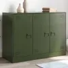 The Living Store Credenza verde oliva 99x39x73 cm Acciaio Anteprima dell’immagine prodotto 2