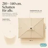 Sonnenschirm mit Kurbel inklusive Kühltasche & Tragetasche Produktbild-Vorschau 4