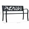 Panchina da giardino 125 cm in acciaio nero Anteprima dell’immagine prodotto 8