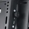 A close-up view of a black metal TV mount with a knob for adjustment. Náhled obrázku produktu