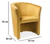 Fauteuil rembourré SINDY 2 - yellow 2 Voir les images du produit 5