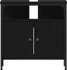 Möbel Waschbeckenunterschrank Schwarz Eichen-Optik 60x30x60 Produktbild-Vorschau 6