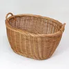 Großer Weidenkorb Griffe oval 60x40x32cm – Wäschekorb Produktbild-Vorschau 1