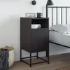 vidaXL Nachttisch Schwarz 36x39x78 cm Stahl Produktbild-Vorschau 3