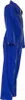 A blue jumpsuit shown from the side. Produktbild-Vorschau