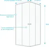 Porte de douche carrée blanc extensible 77 à 90cm de Voir les images du produit 4