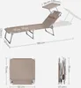 SONGMICS Gartenliege, klappbarer Liegestuhl, 193x53x29cm, Produktbild-Vorschau 7