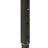 Close-up of a black metal leg with adjustable height holes and a screw. Produktbild-Vorschau