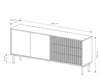 AX LIVING Trentinis 187 2T3S Braun große Kommode 187,1 cm, Produktbild-Vorschau 7