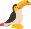 Holztiger Tukan Spielfigur, bunt, handbemalt, aus massivem Produktbild-Vorschau 1