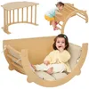 AIYAPLAY 2 in 1 Klettergerüst Set, Kletterbogen aus Holz Produktbild-Vorschau 1