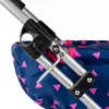 A close-up view of the frame and fabric of a doll stroller. Produktbild-Vorschau