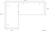 SyberDesk Gaming Pro LED rohový stôl 197 x 132 cm s LED Náhľad obrázku produktu 4
