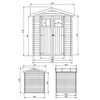 Gartenhaus Holz mit Boden Imprägnierte B216xL206xH216 cm/ Produktbild-Vorschau 4