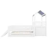 Merax Kinderbett 90x200 cm mit Ausziehbett 90x190, Hausbett Produktbild-Vorschau 7