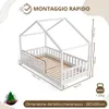 Crazy Pine Letto a Casetta Bianco 90x190 cm – Letto da Anteprima dell’immagine prodotto 2