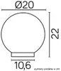 Lampada a sfera da giardino bianca 20 cm 1xE27 bianco IP44 Anteprima dell’immagine prodotto 5