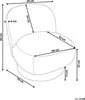 A line drawing of a chair with dimensions indicated. Podgląd zdjęcia produktu