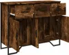 vidaXL Příborník kouřový dub 97x32,5x74,5 cm materiál na Náhled obrázku produktu 5