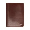 A brown leather wallet is shown against a white background. Produktbild-Vorschau