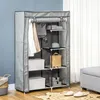 Kleiderschrank Stoffschrank, 6 Fächer, Grau, Produktbild-Vorschau 2