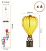 Carillon éolien solaire avec 6 montgolfières colorées, Voir les images du produit 2