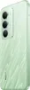 A close-up, angled view of the back of a green smartphone. Produktbild-Vorschau