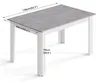 Mondeer Esstisch Esszimmertisch 138 x 90 x 75cm, Grau&Weiß Produktbild-Vorschau 7