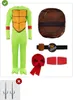 A collage of a Raphael Ninja Turtle costume and accessories, with a separate image of sai weapons marked with a red cross. Produktbild-Vorschau