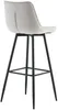 2er Set Barhocker Dartford Samt - grau Produktbild-Vorschau 4