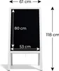 Reklamní áčko bílé barvy s křídovou tabulí 118x61 cm Náhled obrázku produktu 15