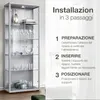 K-Möbel Set di 4 ripiani in vetro Ripiano in vetro per 2 Anteprima dell’immagine prodotto 5