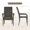 Yaheetech 2er Set Gartenstuhl aus Polyrattan, stapelbare Produktbild-Vorschau 6