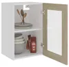 vidaXL Závesná vitrína Lyon Sonoma dub 40x31x60 cm materiál Náhľad obrázku produktu 4