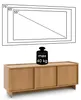 Selsey Yasumi - Meuble TV, aspect bois d'érable, 147 cm Voir les images du produit 8