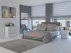 Topeshop M3 BIEL, Biela, 3 zásuvka/zásuviek, Drevotrieskové Náhľad obrázku produktu 7
