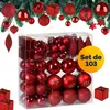 Lot de 103 boules de Noël rouge Décorations pour sapin en Voir les images du produit 1
