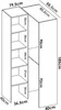 Kleiderschrank Bernina,  79x88h186 cm,  Weiß Produktbild-Vorschau 4