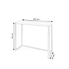 A line drawing of a console table with dimensions indicated. Produktbild-Vorschau