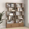 COSTWAY Boekenkast met deuren en 5 planken, roomdivider, Productafbeelding-voorbeeld 8