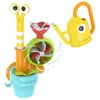 A colorful bath toy shaped like a snail and a flower garden, with water flowing through it. Podgląd zdjęcia produktu