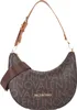 A brown Valentino Bags Beuteltasche Regina handbag with a repeating logo pattern. Produktbild-Vorschau