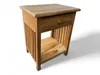A wooden nightstand with a drawer and an open shelf, shown against a white background. Náhľad obrázku produktu
