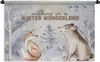 MuchoWow® Wandteppich Wandbehang Winter - Fuchs - Bär - Produktbild-Vorschau 1