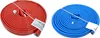 Two coiled hoses, one red and one blue, are shown against a white background. Produktbild-Vorschau