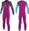 A product image showing a child's wetsuit from the front and back. Produktbild-Vorschau