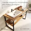 LAMO MANUFAKTUR Supporto per piano del lavabo 50x80 cm nero Anteprima dell’immagine prodotto 6