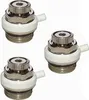 Three radiator bleed valves are arranged in a triangular formation against a white background. Produktbild-Vorschau