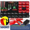 MASKO® Wandregal + Stapelboxen + Werkzeughalter | 45 tlg Produktbild-Vorschau 3